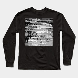 Grey glitch Long Sleeve T-Shirt